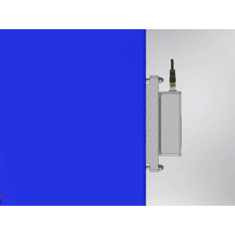 Meirnik wilgotności trocin, montaż na płaskiej powierzchni, widok z boku