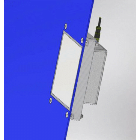 Meirnik wilgotności trocin, montaż, widok od dołu