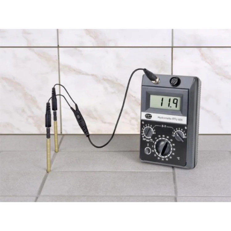 Gann RTU 600 - Wszechstronny miernik do pomiarów wilgotności i temperatury - pomiar w fudze między płytkami