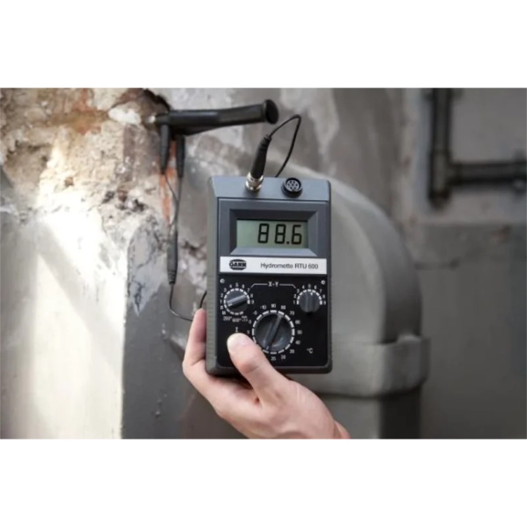 Gann RTU 600 - Wszechstronny miernik do pomiarów wilgotności i temperatury - pomiar w zaprawie między cegłami