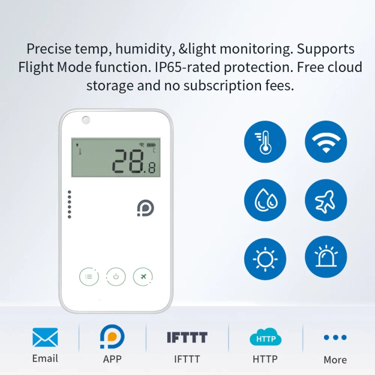 UbiBot WS4 – profesjonalny rejestrator temperatury z GPS, WiFi/4G i IP65 do cold chain oraz transportu. Dynamiczne alarmy, tryb samolotowy, zewnętrzne sondy RS485 i śledzenie trasy na mapie. Bez abonamentu.