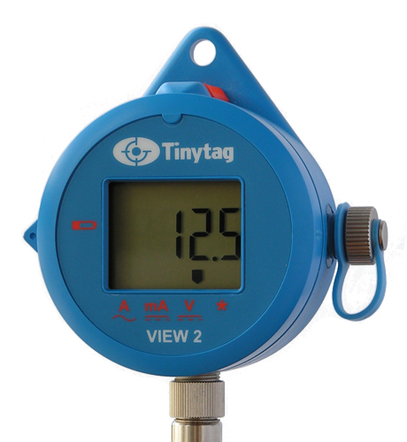 Tinytag View 2 TV-4704 – rejestrator napięcia 0-25V DC z wyświetlaczem LCD i przewodem wejściowym