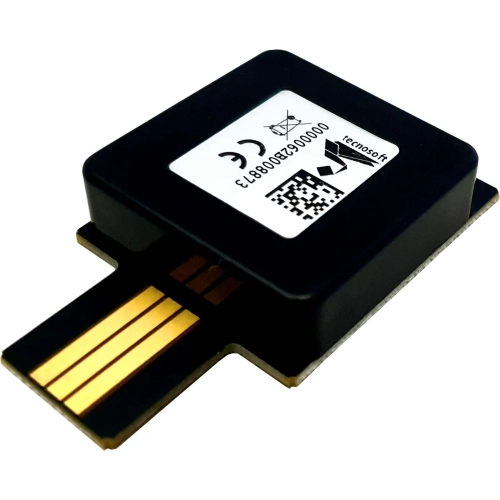 Tecnosoft TempStick TS01TS - miniaturowy rejestrator temperatury ze złączem USB, widok z góry