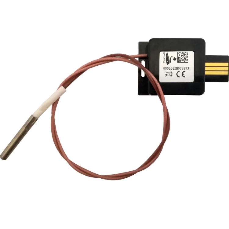 Tecnosoft TempStick Probe TS01TSPTF - rejestrator i sonda, widok z boku