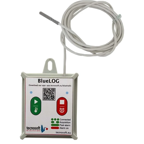 Tecnosoft BlueLOG P TS01BLP – Bluetooth rejestrator temperatury z zewnętrzną sondą Pt100