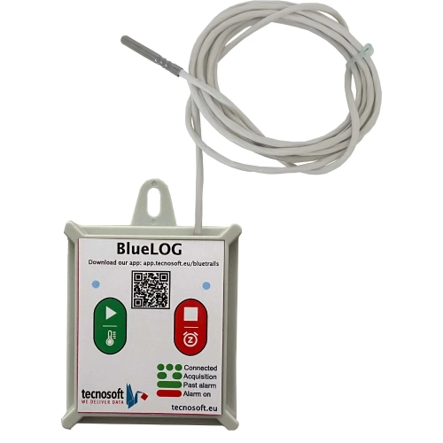 Tecnosoft BlueLOG PUF TS01BLPUF – rejestrator Bluetooth z sondą zewnętrzną do -80°C