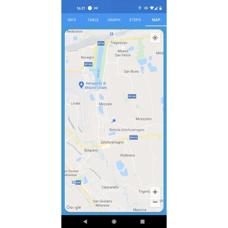 BlueLOG Basic TS01BL – Bluetooth rejestrator temperatury | ekran aplikacji