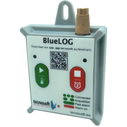 Tecnosoft BlueLOG XRH TS01BLXH – rejestrator Bluetooth temperatury wilgotności i wstrząsów