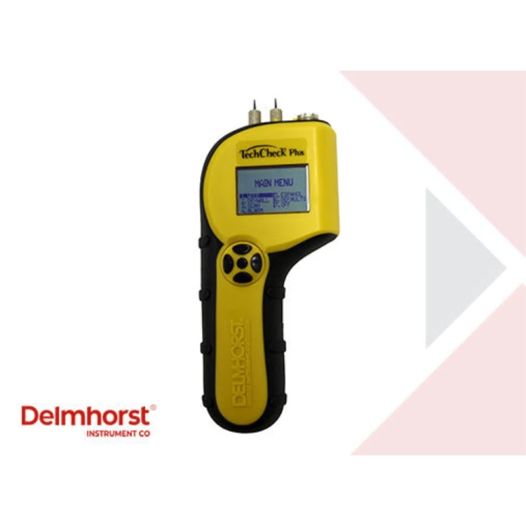 Delmhorst TechCheck Plus – miernik wilgotności 2 w 1 szpilkowy i bezinwazyjny, przód