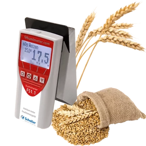 Schaller humimeter FS1.1 – prosty polowy wilgotnościomierz do zboża z wagą