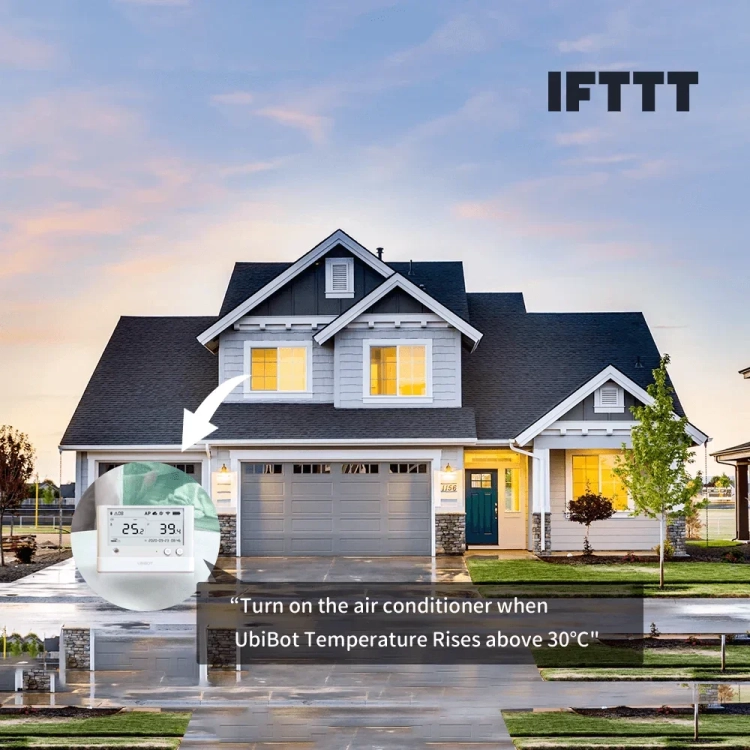 UbiBot WS1 Pro i IFTTT: automatyczne włączenie klimatyzacji po przekroczeniu progu temperatury