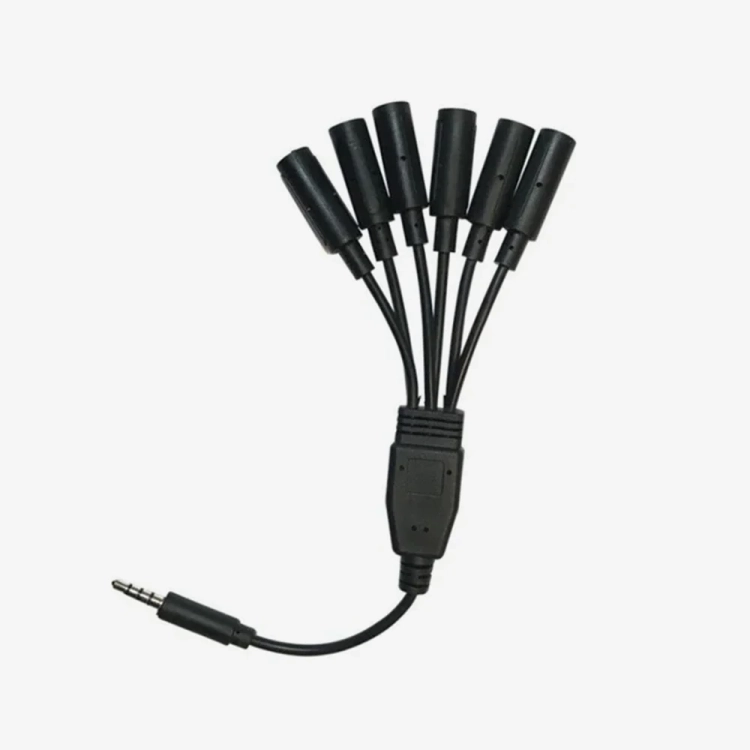 Rozgałęźnik UbiBot SPC-A-1-6 – mini-jack 3,5 mm 1 na 6 do sond rejestratorów GS1, WS4 i gniazdka SP1