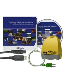 Zestaw Tinytag TGU-4550-SPK – rejestrator z termoparą typu K, program Tinytag Explorer i kabel USB