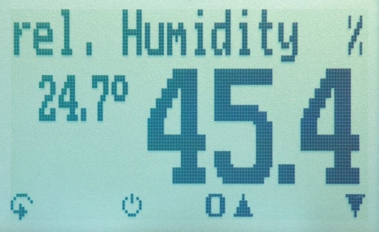 RH1 ekran wilgotność względna i temperatura