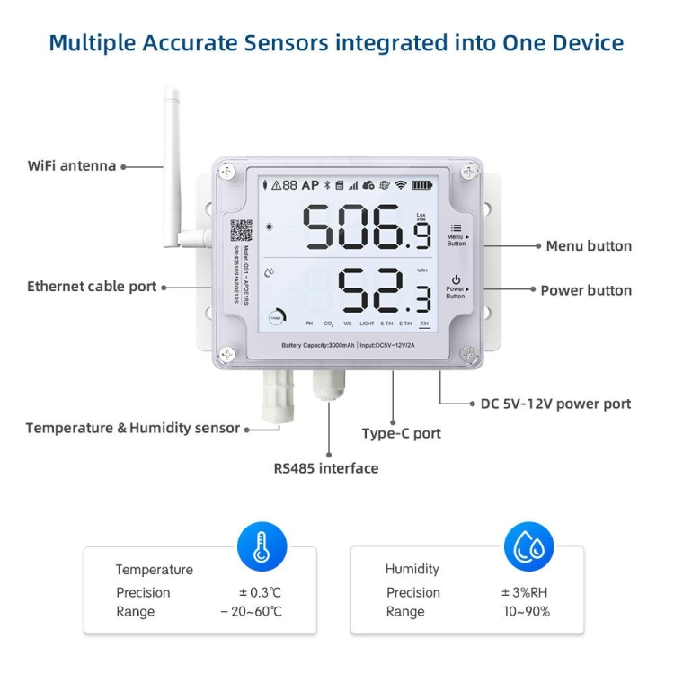 Wiele czujników w jednym rejestratorze